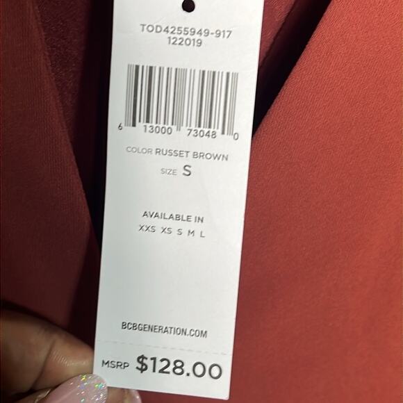 NWT BCBGENERATION SMALL $128 Russet Brown Blazer Reg - Picture 8 of 9